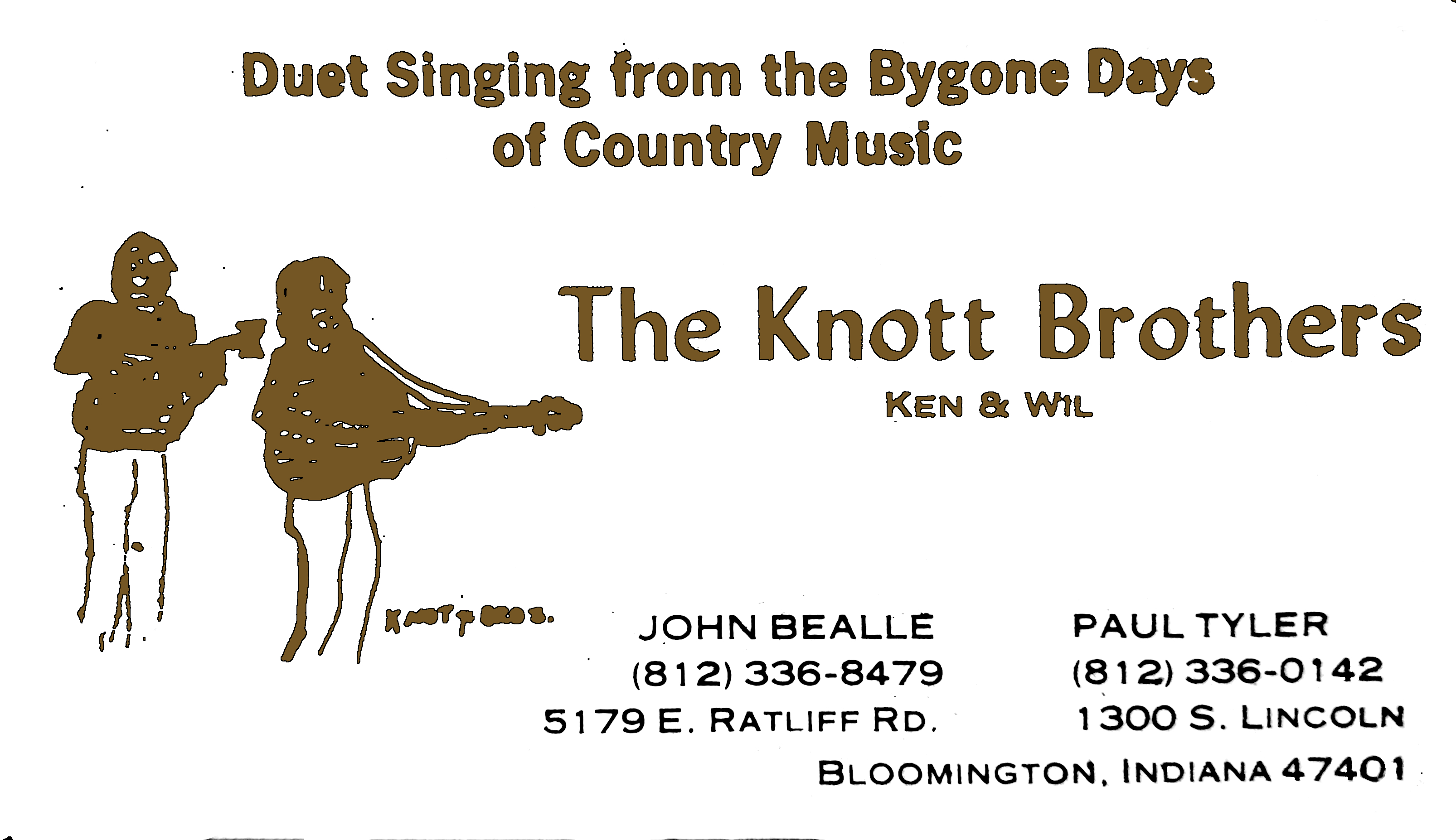 Knott Brothers business card